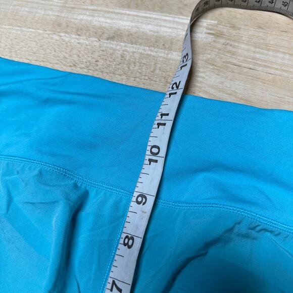 Lululemon Speed Up Mid-Rise Lined Short 4" Electric Turquoise w/ LOGO Size 8 EUC - Picture 7 of 8